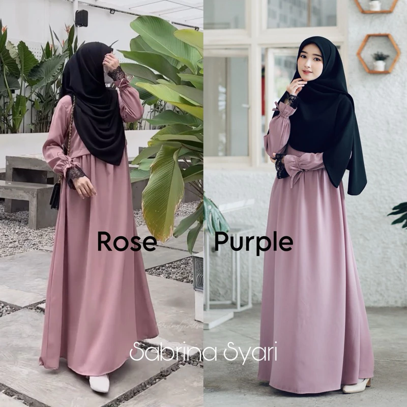 Detail renda tangan Gamis Khansa