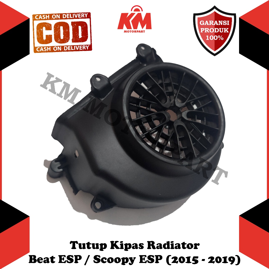 Jual Cover Tutup Kipas Radiator Beat ESP Scoopy ESP 2015 - 2019 Hitam ...