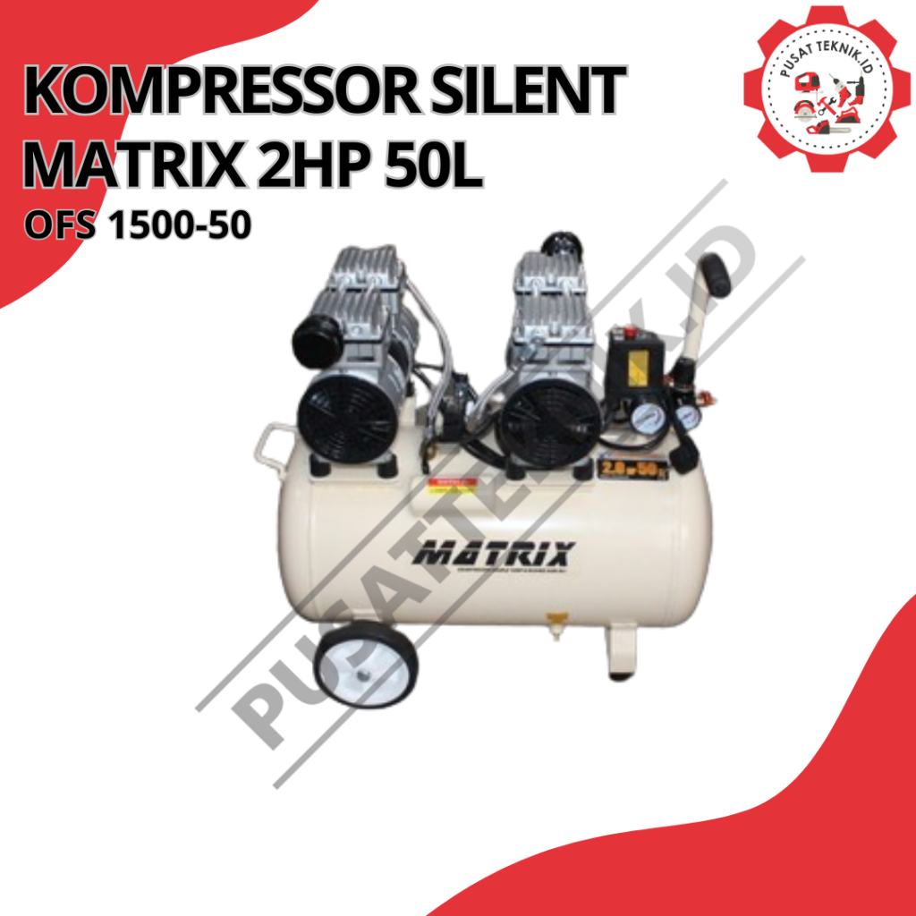 Jual MATRIX OFS1500-50 KOMPRESOR ANGIN OILESS 50 LITER 2HP AIR ...
