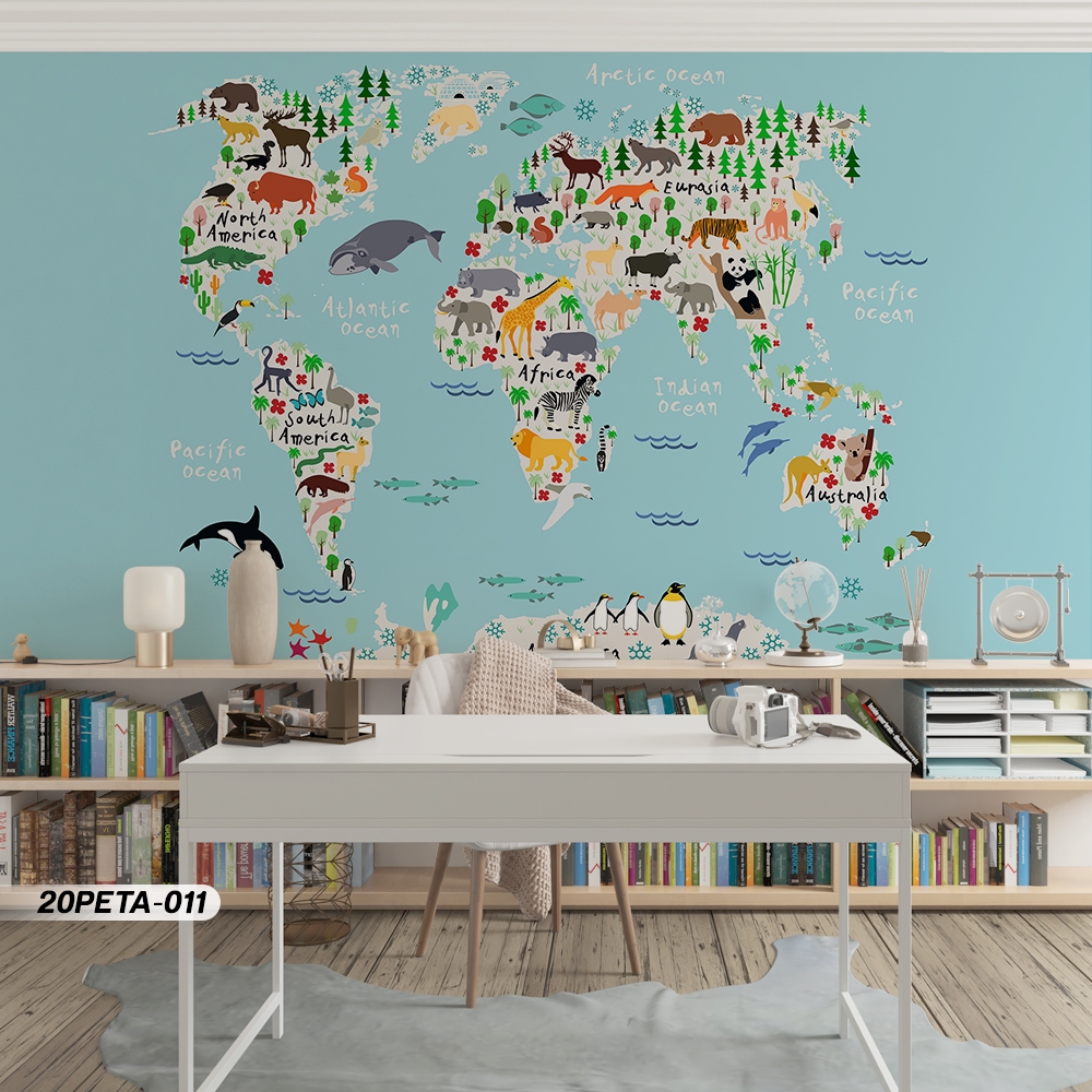 Jual Wallpaper Custom - Wallpaper Custom Ruang Belajar - Wallpaper ...