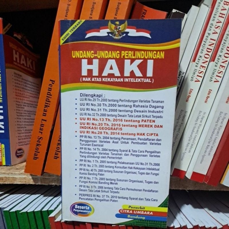 Jual Undang Undang Perlindungan HAKI(hak Atas Kekayaan Intelektual ...