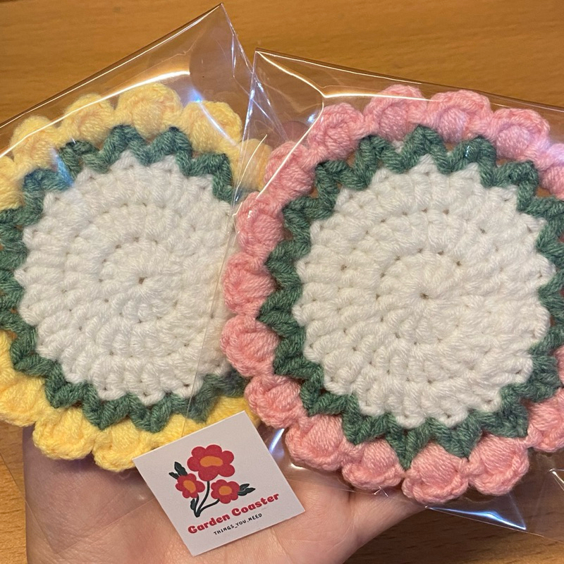 Jual ‼️READY‼️ Garden Coaster | Tatakan Gelas Bunga Buket | Rajut ...