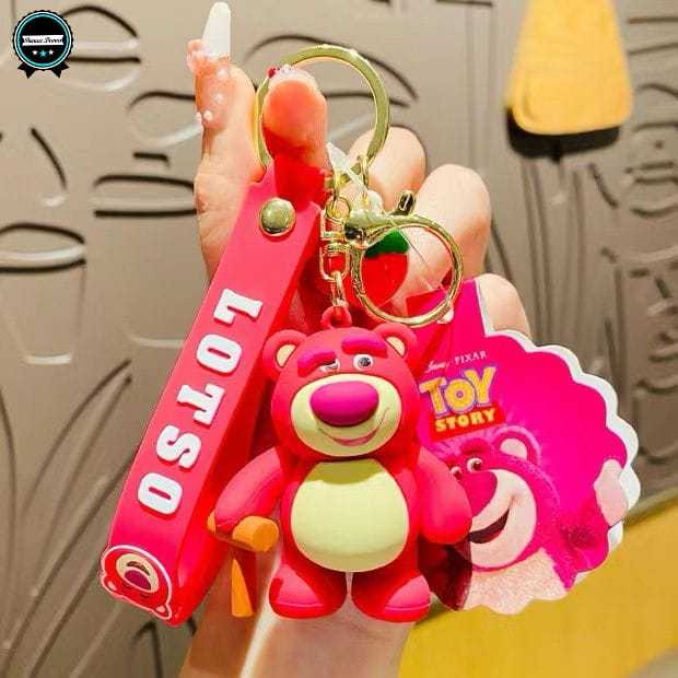 Jual GANTUNGAN KUNCI DESAIN KARTUN 3D STRAWBERRY LOTSO / BERUANG ...