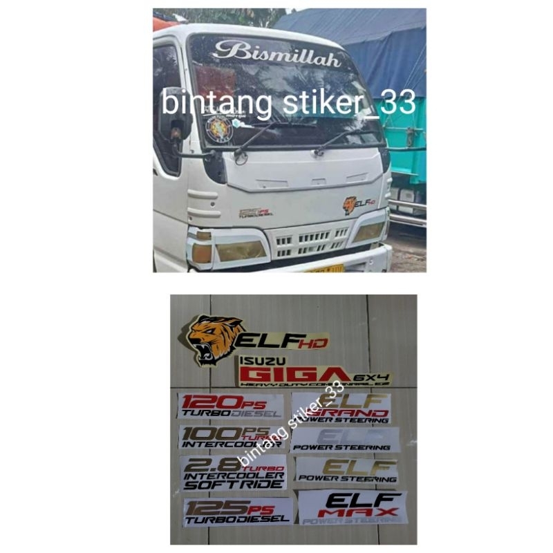 Jual Stiker Sticker Isuzu Elf Minibus Truk Stiker Macan Elf Hd Stiker Elf Isuzu Giga X