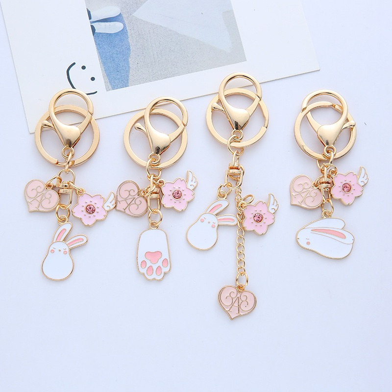 Jual Gantungan Kunci Rabbit Sakura Valentine Bisa Custom | Shopee Indonesia