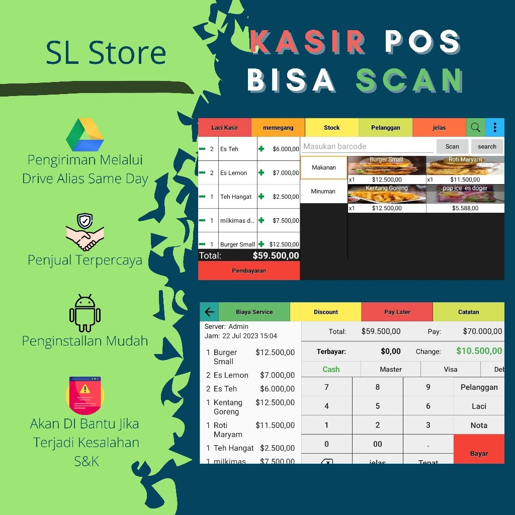 Jual Aplikasi Kasir Point Of Sales Kasir Pintar Griyo Pos Wno Pos Android Pc Shopee Indonesia