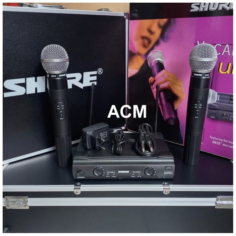 Jual MIC WIRELEES SHURE UT42II PLUS KOPER 2 MIC GENGGAM UT 42II