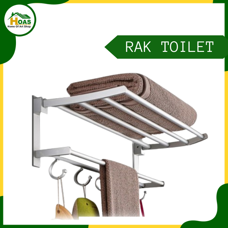 Jual Hoas Rak Handuk Aluminium Tower Holder Rack Wc Toilet Kamar Mandi ...