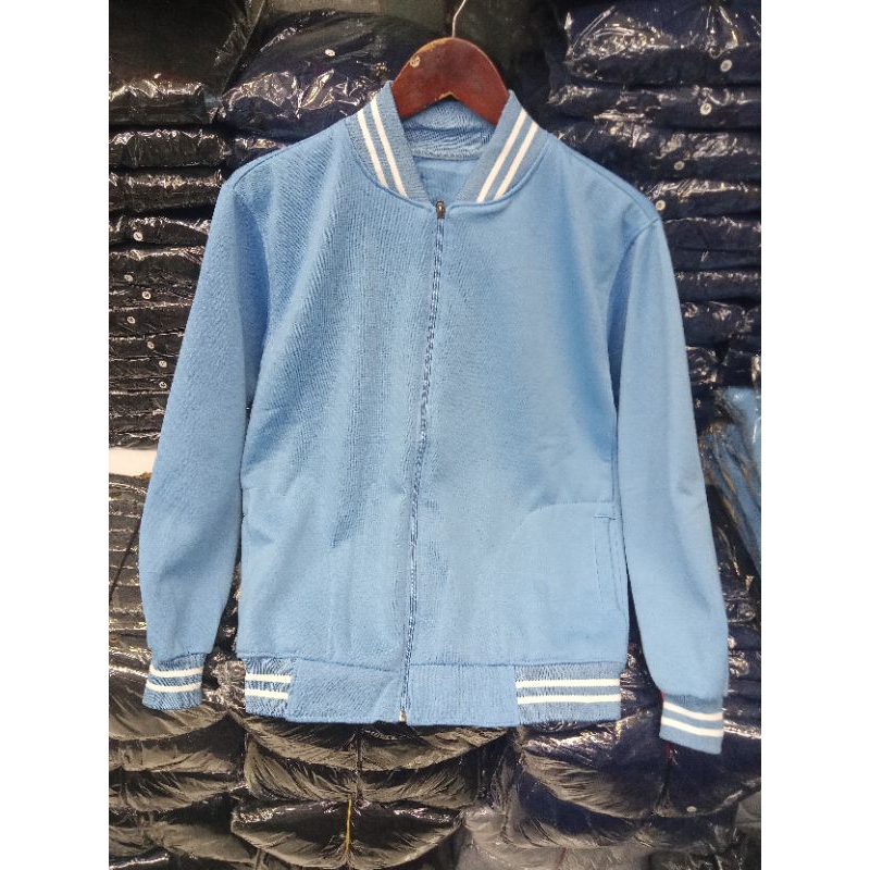 Jual ready jaket varsity polos Prabowo Gibran bahan cotton fleece Taiwan gramasi 280 size M L XL