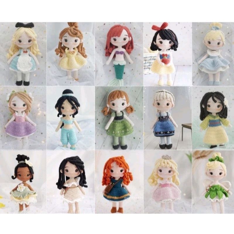 Jual Boneka Rajut Amigurumi Disney Princess Series | Shopee Indonesia