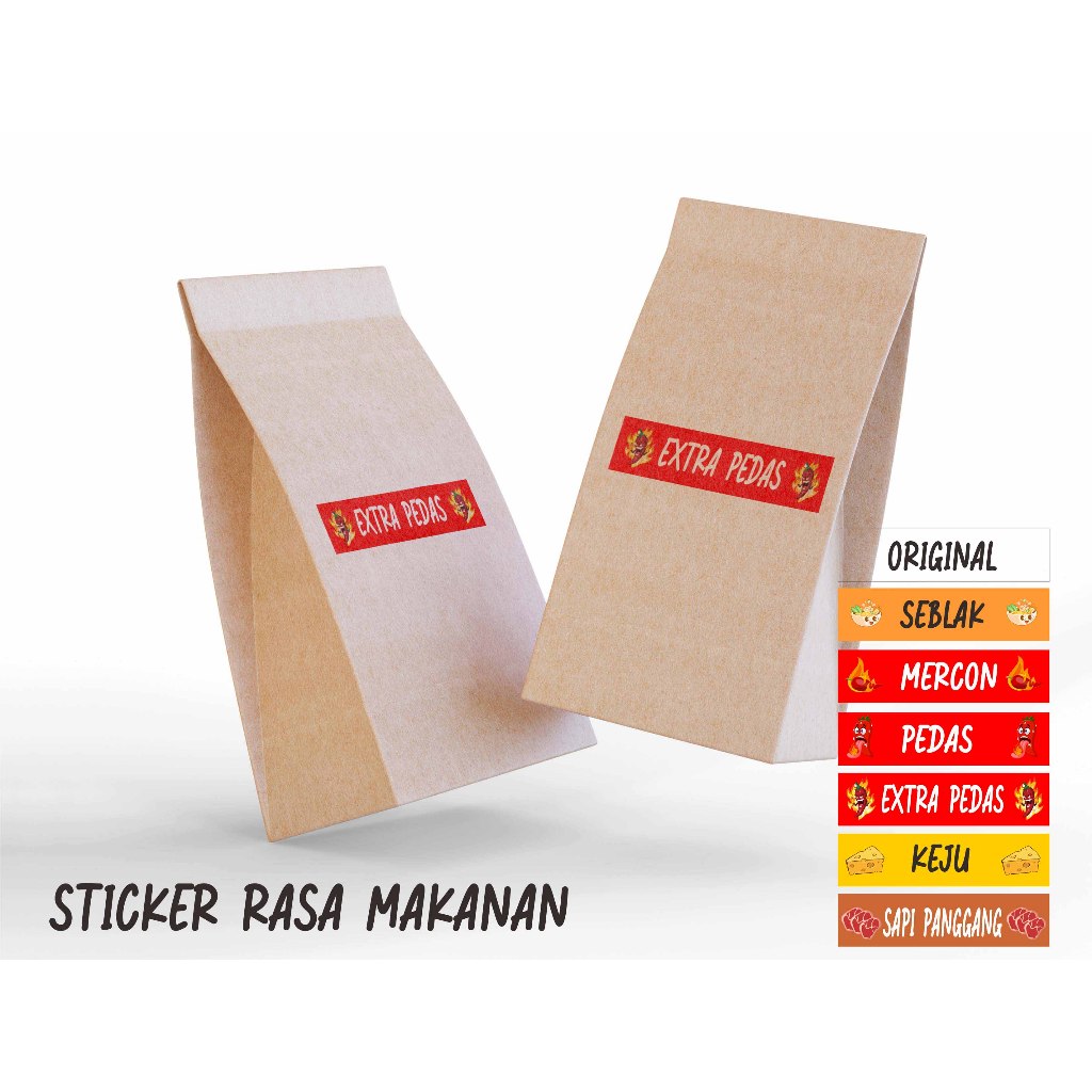 Jual Stiker Nama Rasa Makanan | Shopee Indonesia
