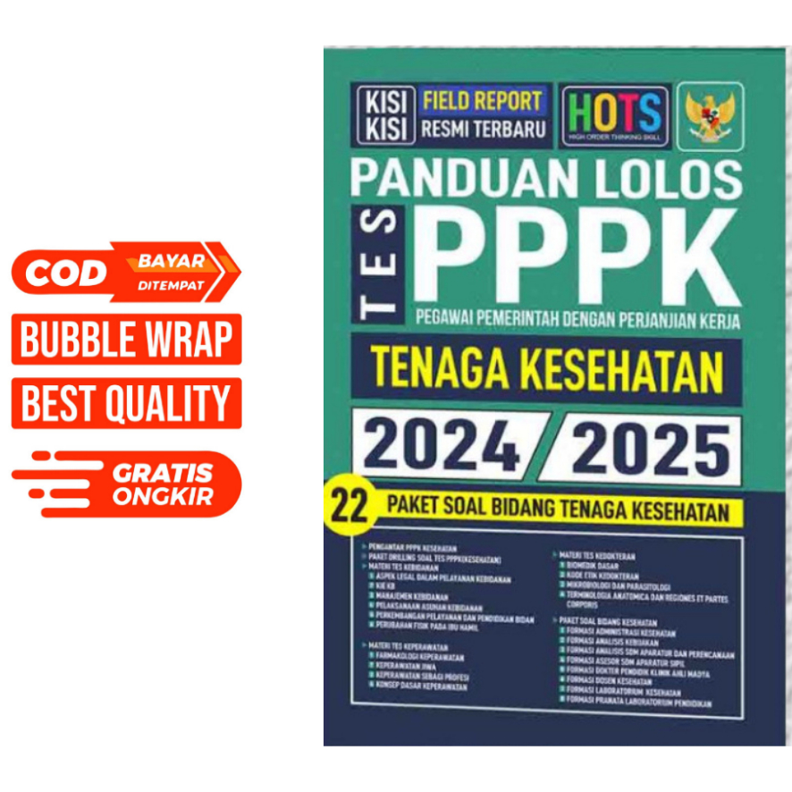 Jual Buku Panduan Lolos Tes PPPK Untuk Tenaga Kesehatan 2024/2025 (22