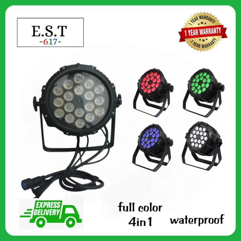 Jual Parled par led 18 x 10 watt full color 4in1rgbw waterproof ...