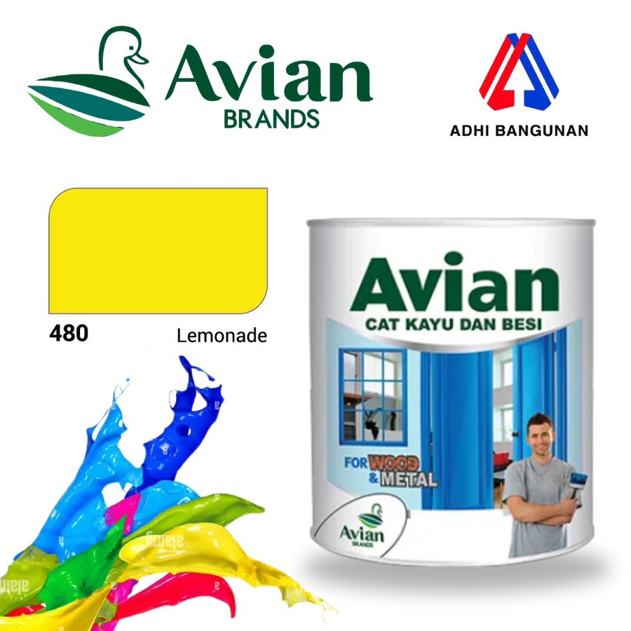 Jual Cat Minyak Cat Kayu dan Besi AVIAN - Lemonade 480 | Shopee Indonesia