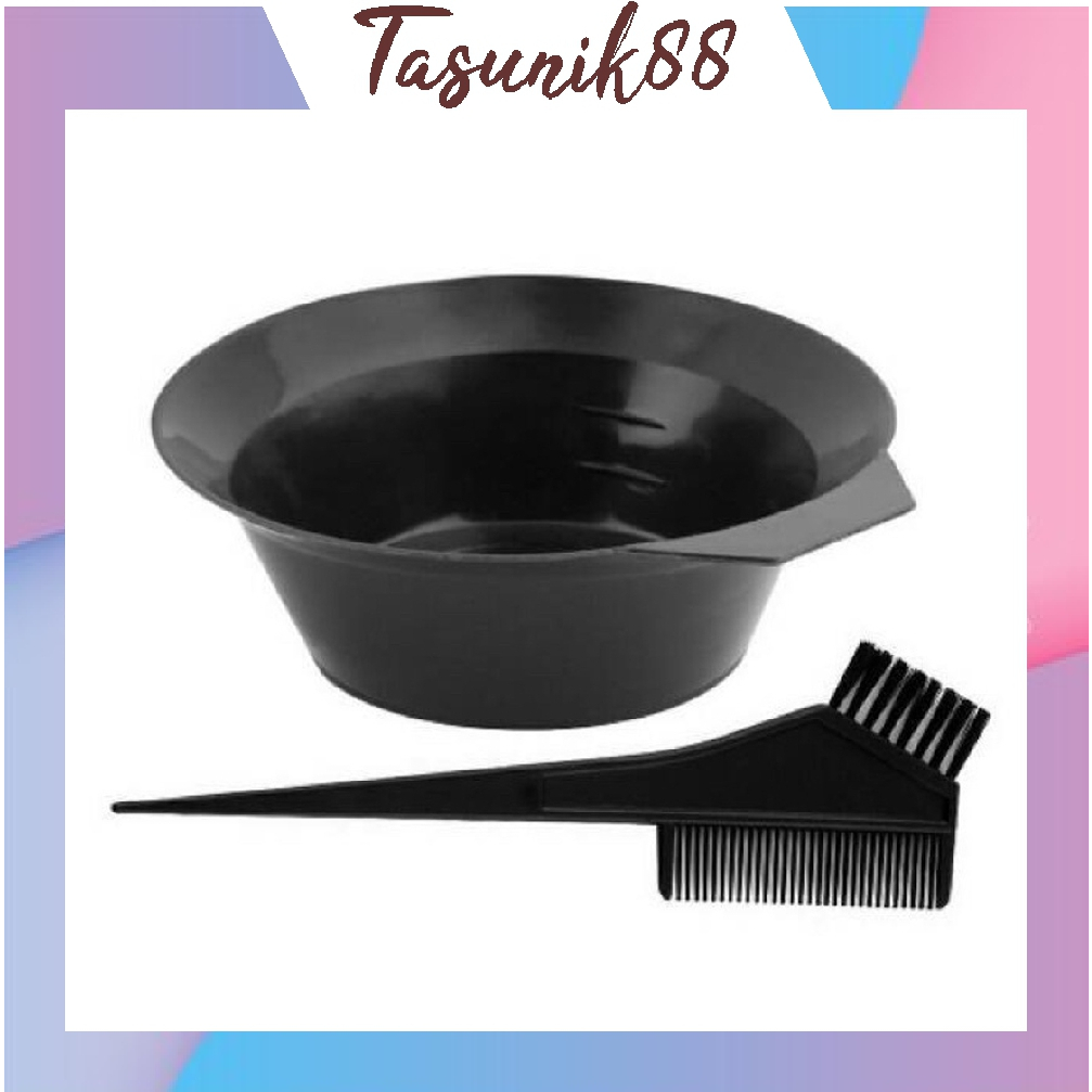 Jual ⭐TasUnik88⭐ SISIR SEMIR RAMBUT Mangkok dan Sisir Cat Rambut 2 in 1 ...