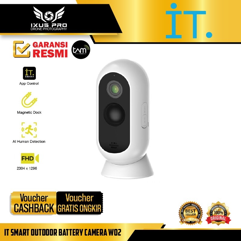 Jual IT Smart Outdoor Battery Camera W02 - CCTV Wifi Wireless 3MP ...
