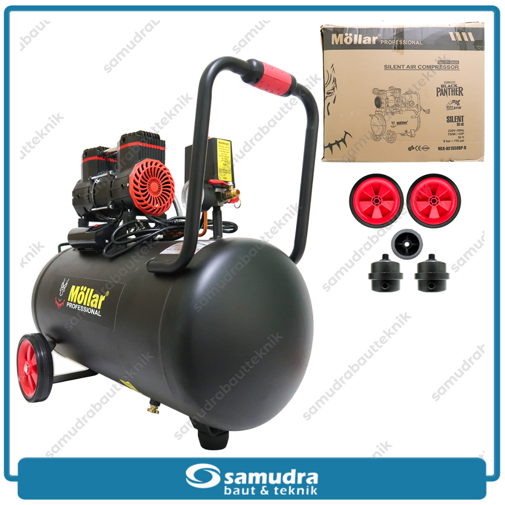 Jual Mesin Kompresor MOLLAR AC1550 Compressor Udara 1 HP 50L Oilless ...