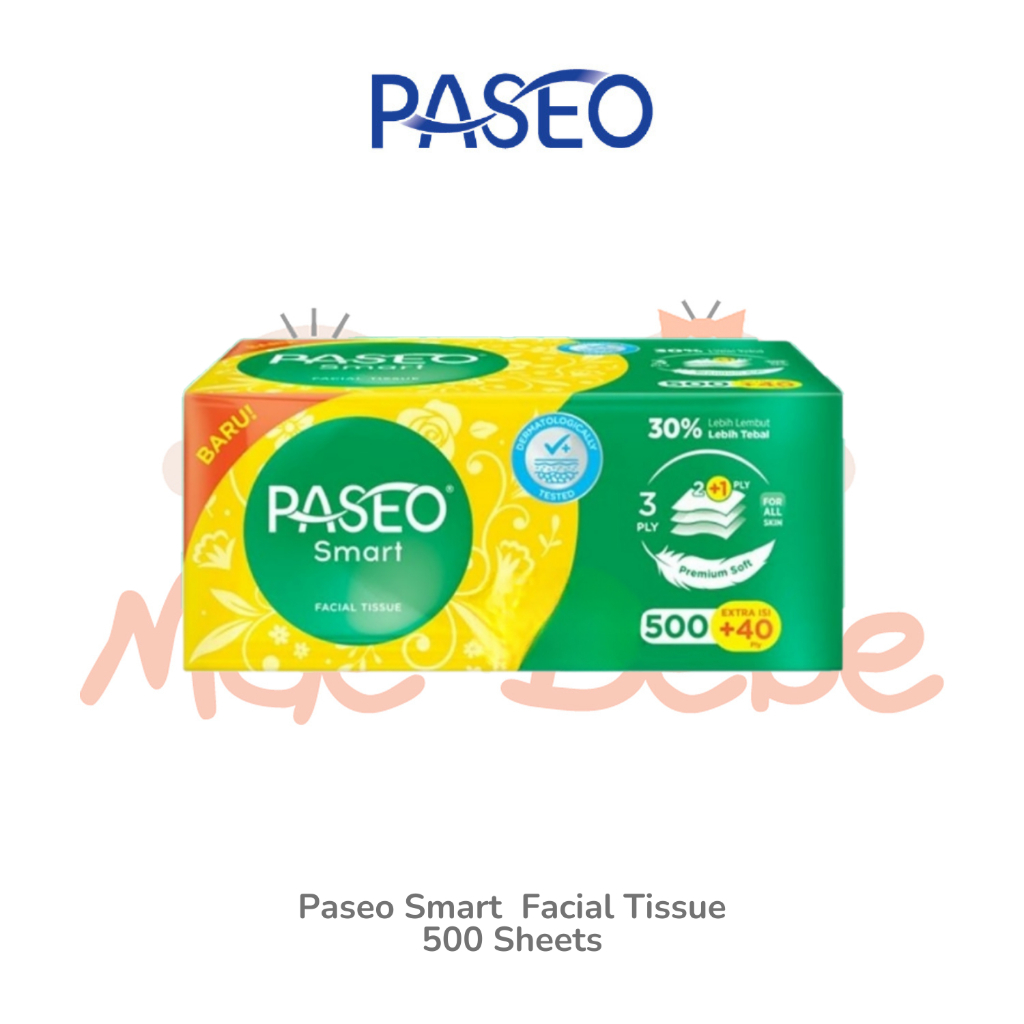 Jual Paseo Smart Facial Tissue Premium Soft 500+40 Sheets | Shopee ...