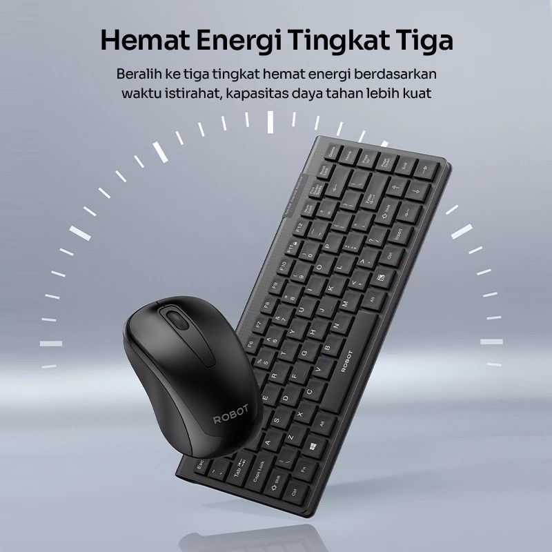 Jual Keyboard & Mouse Robot KM3500 Wireless - Gratis Batu Siap Pakai ...