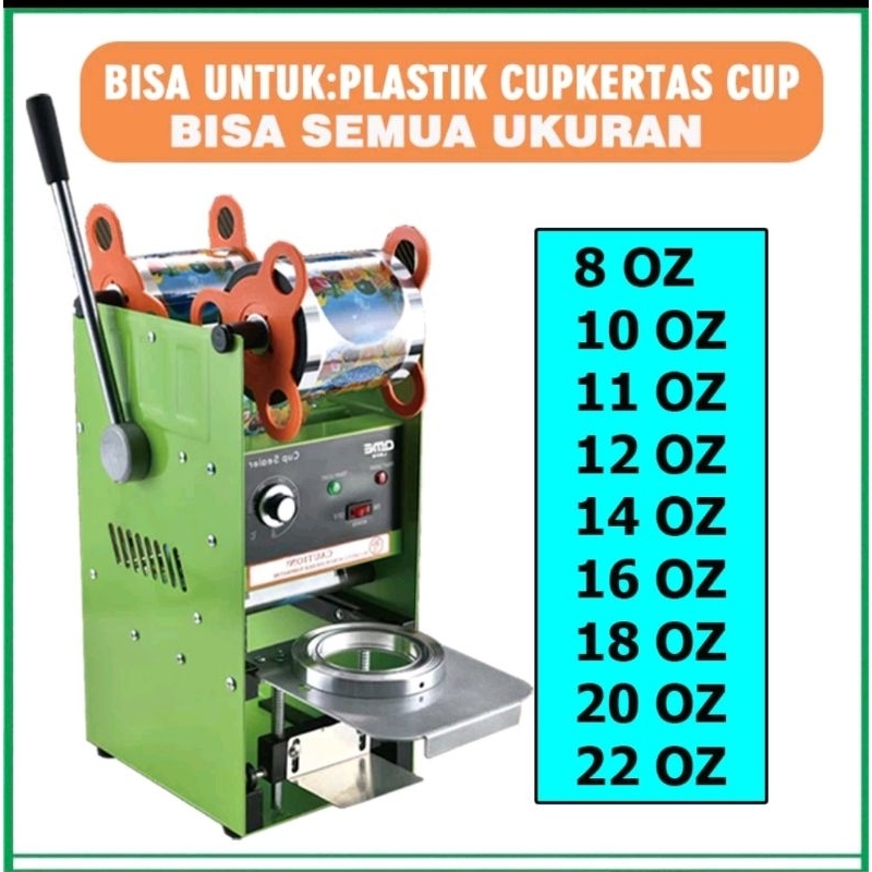 Jual Q2 Sealing Machine Mesin Cup Sealer Press Gelas Plastik Minuman Mesin Press Cup Mesin 4051