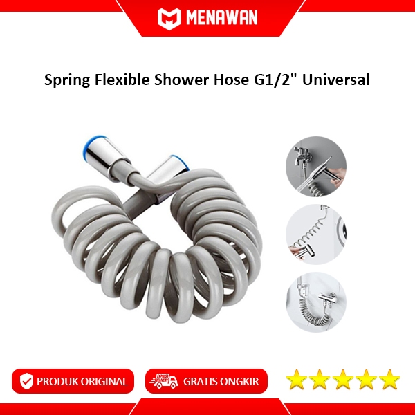 Jual Spring Flexible Shower Hose Selang Shower Wastafel Toilet Ulir ...