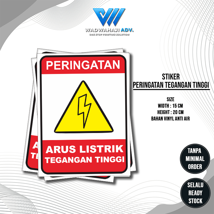 Jual Stiker Panel Listrik Tegangan Tinggi Peringatan Awas Listrik