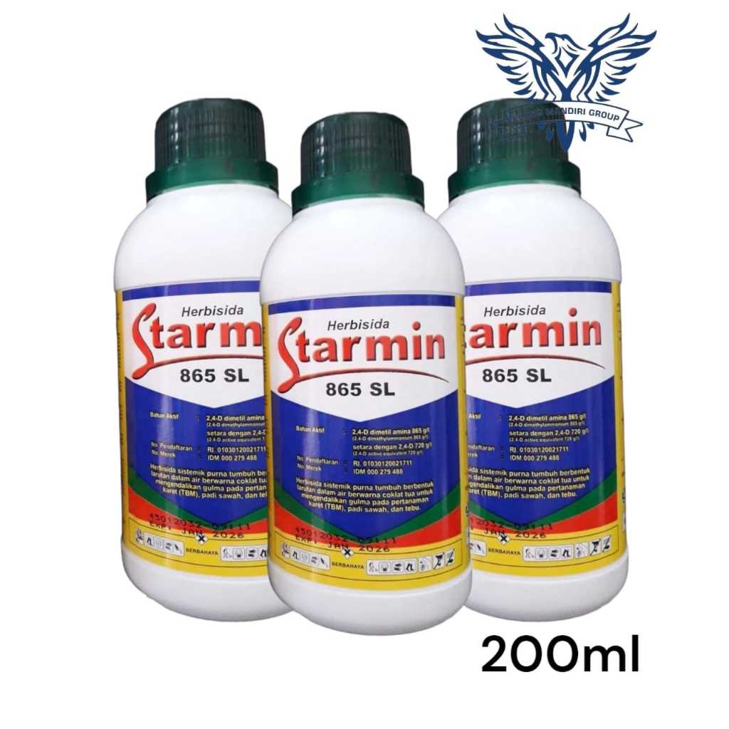 Jual Starmin 865 SL Ukuran 200ml Herbisida Selektif 2,4-D Dimetil Amina ...