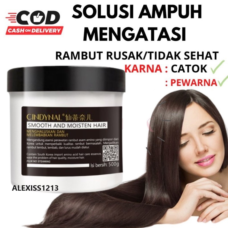 Jual Cindynal Hair Mask Smoothing Keratin Treatmen Rambut Rusak dan ...