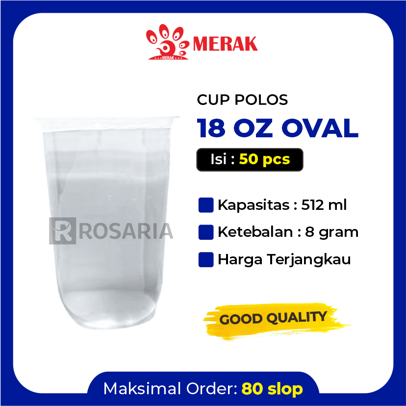 Jual Cup Polos 18 Oz Merak Oval 8gr Plastik Bening Gelas Minuman Shopee Indonesia 8706