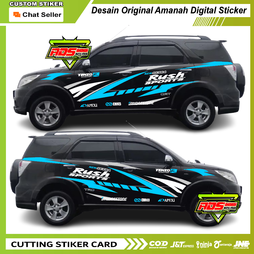 Jual Stiker Rush Sticker Cutting Mobil variasi Terios sigra calya ...