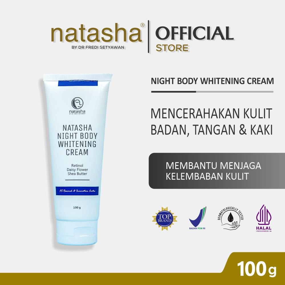 Jual Natasha Night Body Whitening Cream Bodycream Pemutih kulit