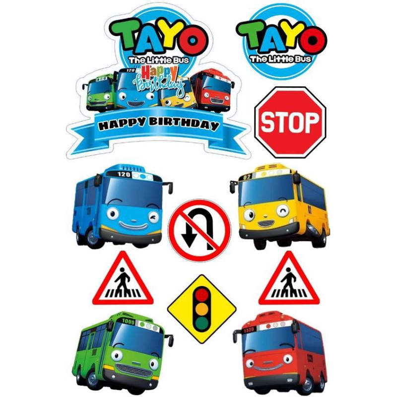 Jual Cetak Topper Tayo, Topper Kue Ultah Murah | Shopee Indonesia