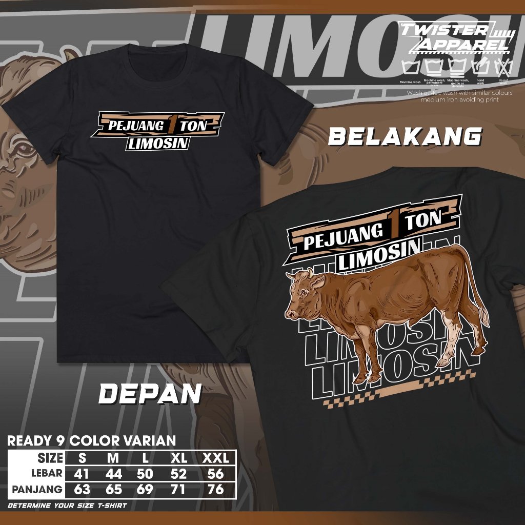 Jual Kaos Peternak Sapi Limosin Pejuang 1 Ton Baju Distro Tukang Ngarit