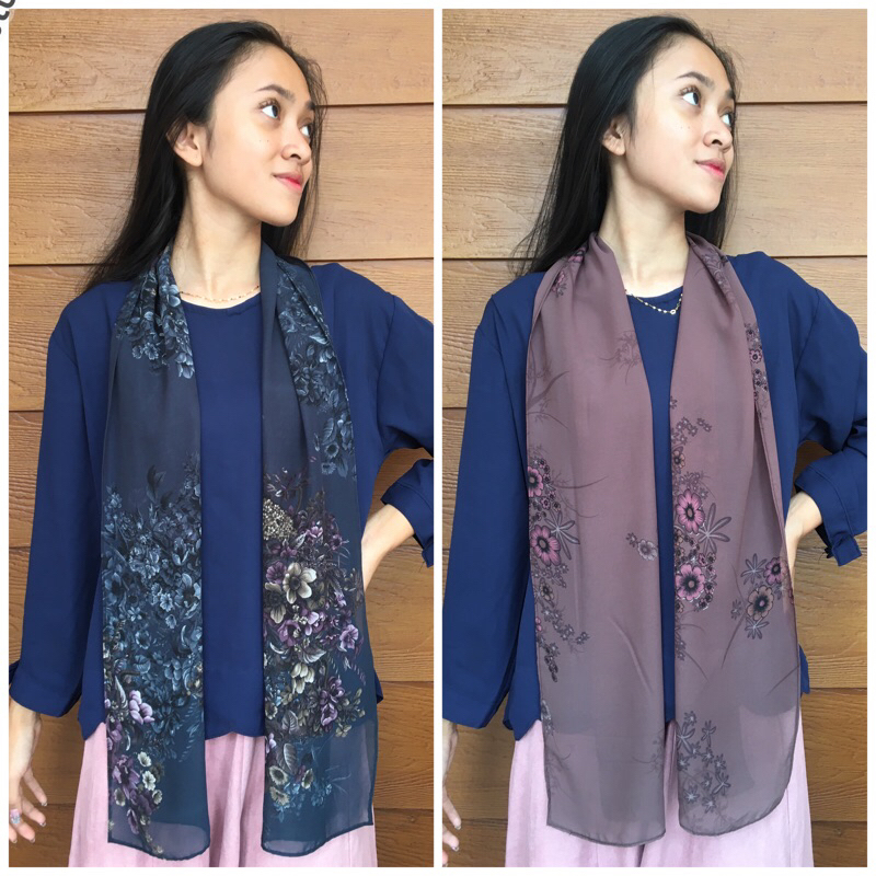 Jual 45-52 Syal motif scarf leher syall murah fashion neckscarf wanita ...