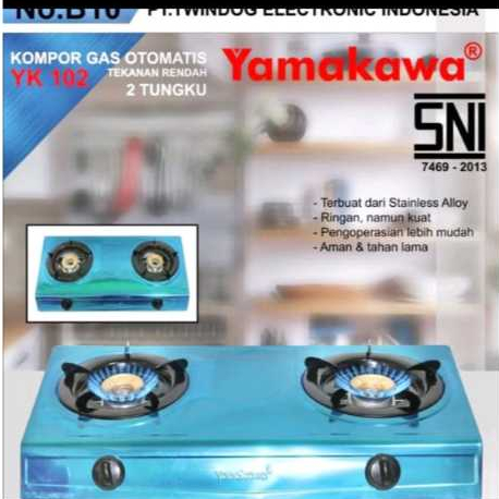 Jual KOMPOR GAS 2 TUNGKU YAMAKAWA STAINLESS STEEL - YK 102 | Shopee  Indonesia