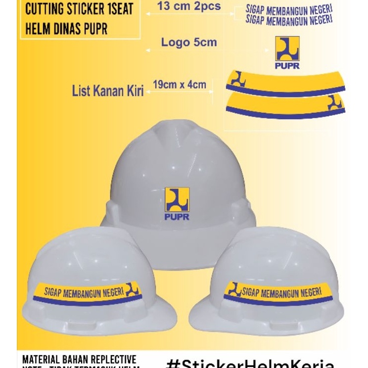 Jual Baru 1seat Cutting Sticker Stiker Helm Dinas PUPR | Shopee Indonesia