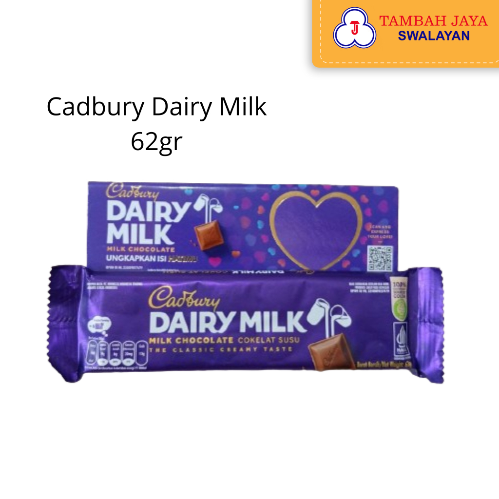 Jual Cadbury Dairy Milk Chocolate 62gr | Shopee Indonesia