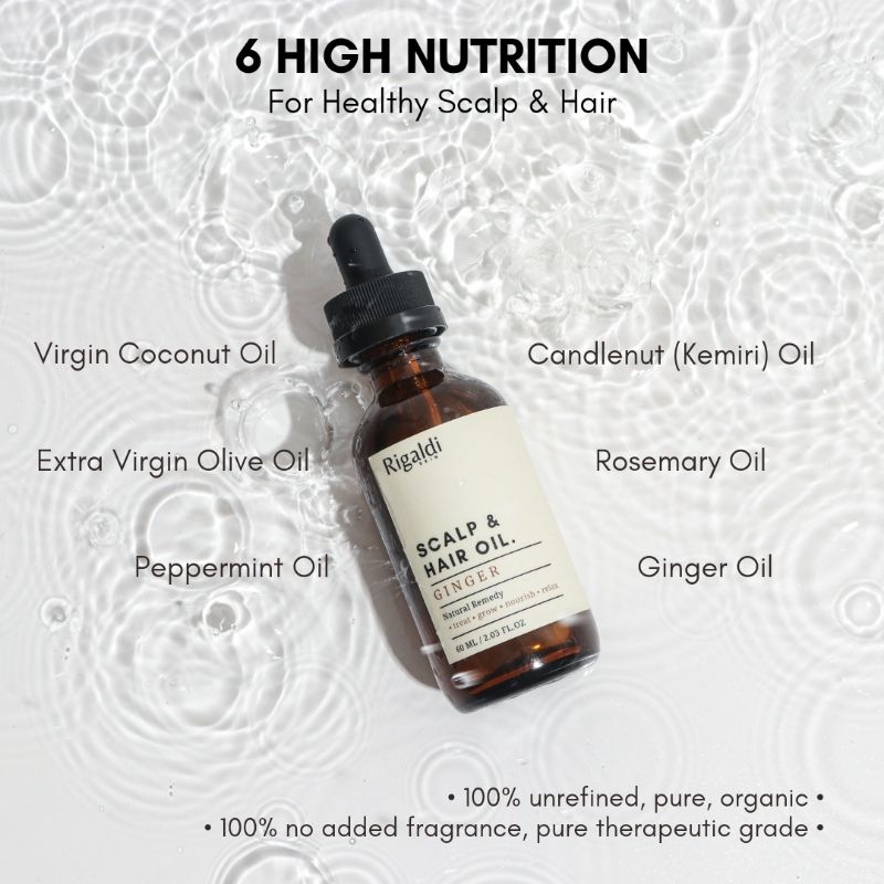 Jual Rigaldi Scalp & Hair Oil Ginger, Peppermint, Rosemary | Minyak ...