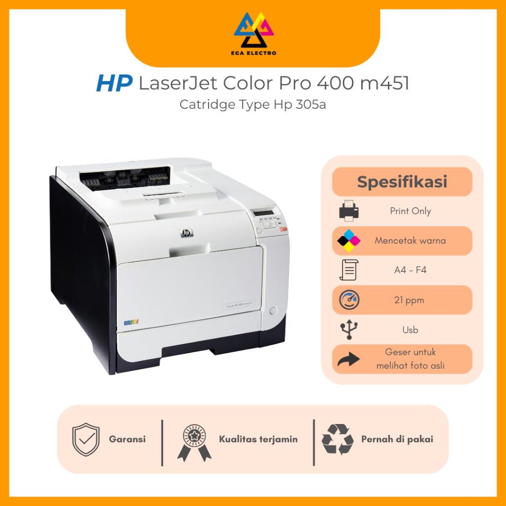 Jual Printer Hp Laserset Pro 400 M451 Printer Foto Dan Printer Stiker Cocok Buat Cetak 9615