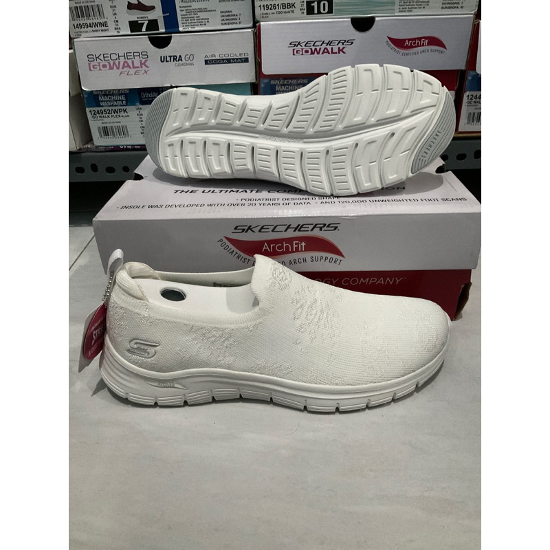 Jual Ori Sale Sepatu Slip on Skechers Arch fit Putih 104376/WHT ...