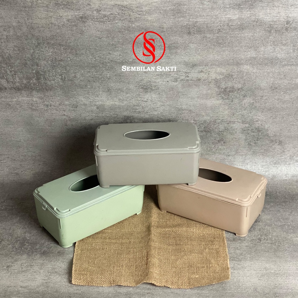 Jual KOTAK TISU/BOX TISSUE/ TEMPAT TISU PERSEGI PANJANG L WARNA SOFT