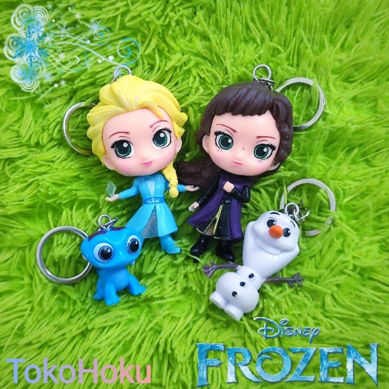 Jual Gantungan Kunci Frozen Disney Action Figure Elsa Anna Olaf Bruni ...