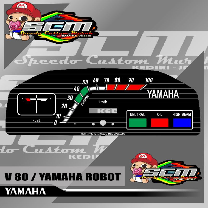 Jual Papan speedometer Yamaha V80 Robot panel spidometer custom Yamaha ...