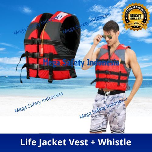Jual Life Jacket Swimming Vest With Whistle Jaket Rompi Pelampung ...