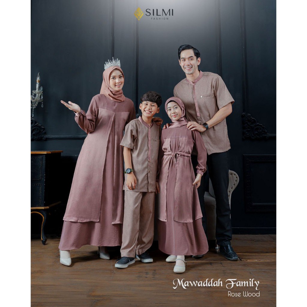 Jual Silmi Sarimbit Gamis Elegant Simmer Model Terbaru Remaja Dress