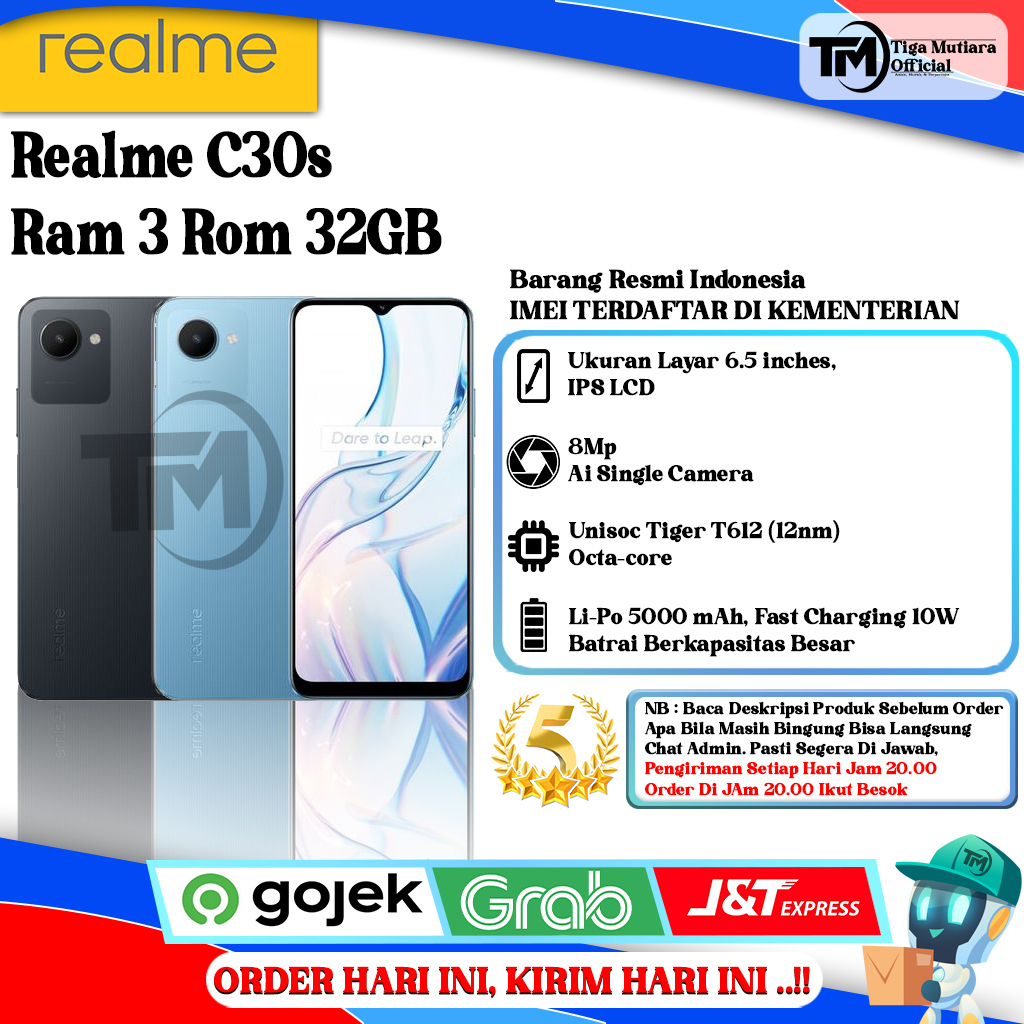 Jual Realme C30s Ram 3/32GB | Ram 4/64GB Segel Original & Bergaransi ...