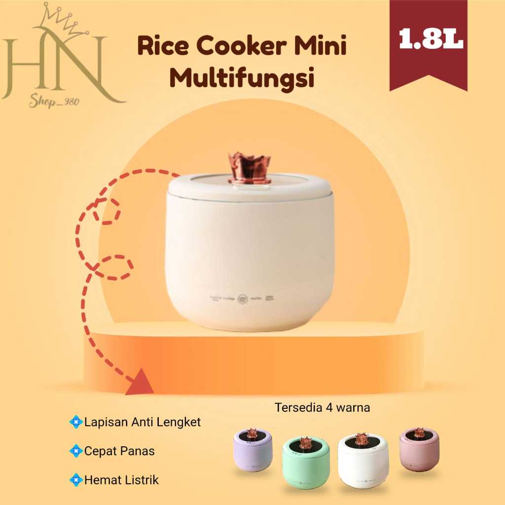 Jual Mini Rice Cooker Touch Control 1.8L Electric Cooker Travel