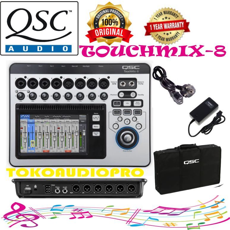 Jual Mixer QSC TouchMix8 Pro 14-Channel Compact Digital Mixer TouchMix ...