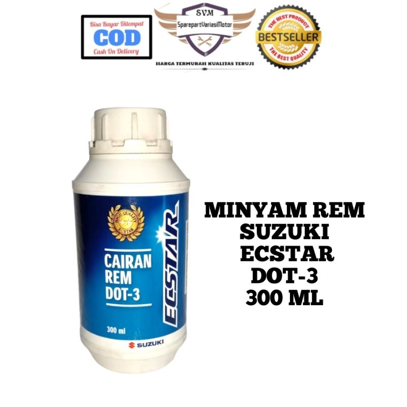 Jual BRAKE FLUID CAIRAN MINYAK REM SUZUKI ECSTAR DOT3 300ML Shopee
