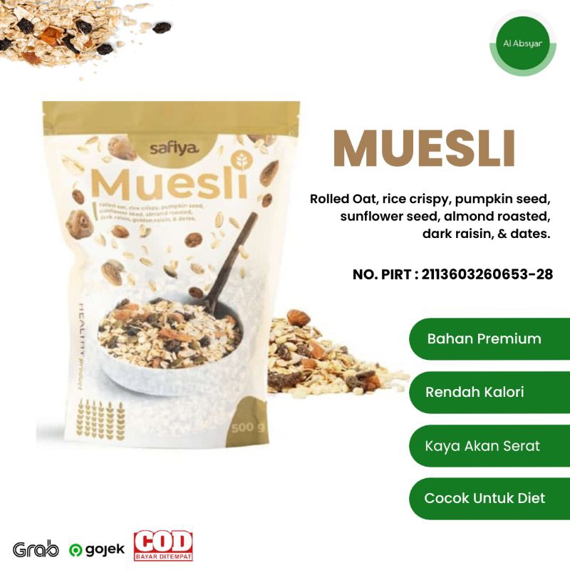Jual Muesli Safiya 1 Kg Sereal Makanan Ringan Dan Sarapan Sehat Premium